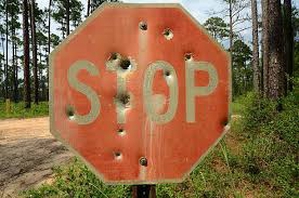 shot sign